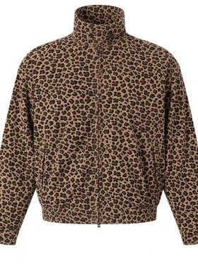 SWFI远东 25AW 秋冬灯芯绒豹纹羊羔绒加厚街头工装哈灵顿夹克外套