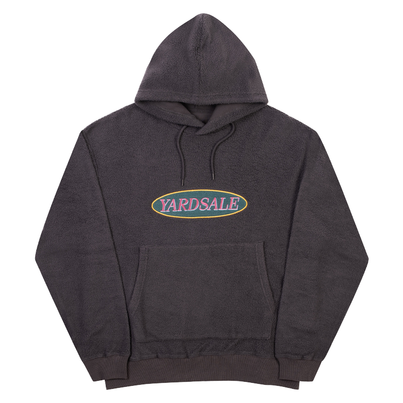 现货 YARDSALE Phase 植绒刺绣LOGO字母休闲连帽卫衣宽松套头帽衫