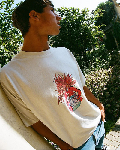 YARDSALE恶魔印花宽松短袖T恤