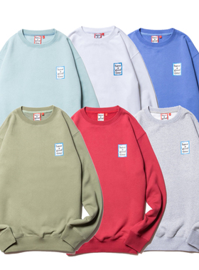 现货 have a good time 蓝LOGO圆领加绒卫衣BLUE FRAME CREWNECK