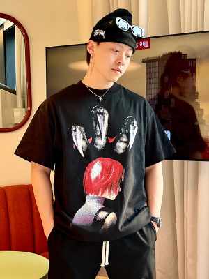 AONE恐龙危机游戏印花潮流短袖