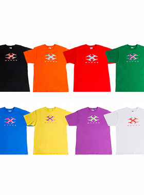 现货 MUGEN Colourfu印花男女情侣新款滑板宽松休闲纯棉短袖T恤