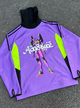 AONE4SURE EVA初号机动漫二次元印花迷彩面罩足球衣训练服秋冬