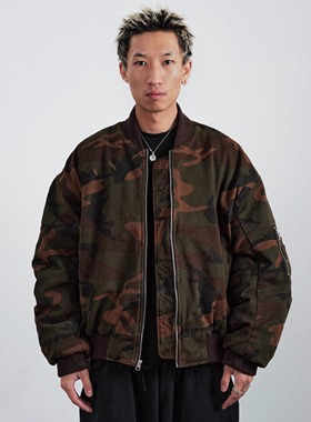 SWFI远东 25A/W 美式短款刺绣飞行夹克MA1加厚棉服迷彩BOMBER外套
