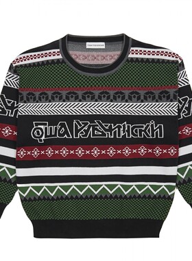 现货正品GOSHA RUBCHINSKIY俄罗斯条纹圆领宽松休闲毛衣针织衫