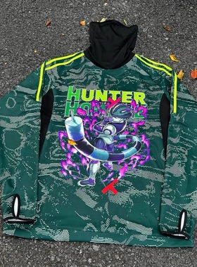 AONE4SURE 蚁王全职猎人动漫二次元印花迷彩面罩足球衣训练服秋冬