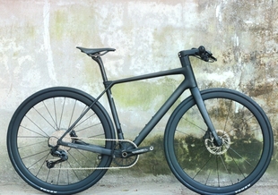 全碳纤超轻极简风格休闲骑平把公路车直把公路车