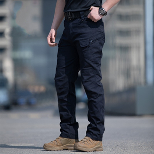 裤 弹力休闲工装 男春秋修身 新款 IX7藏蓝作训裤 登山裤 户外IX9战术裤