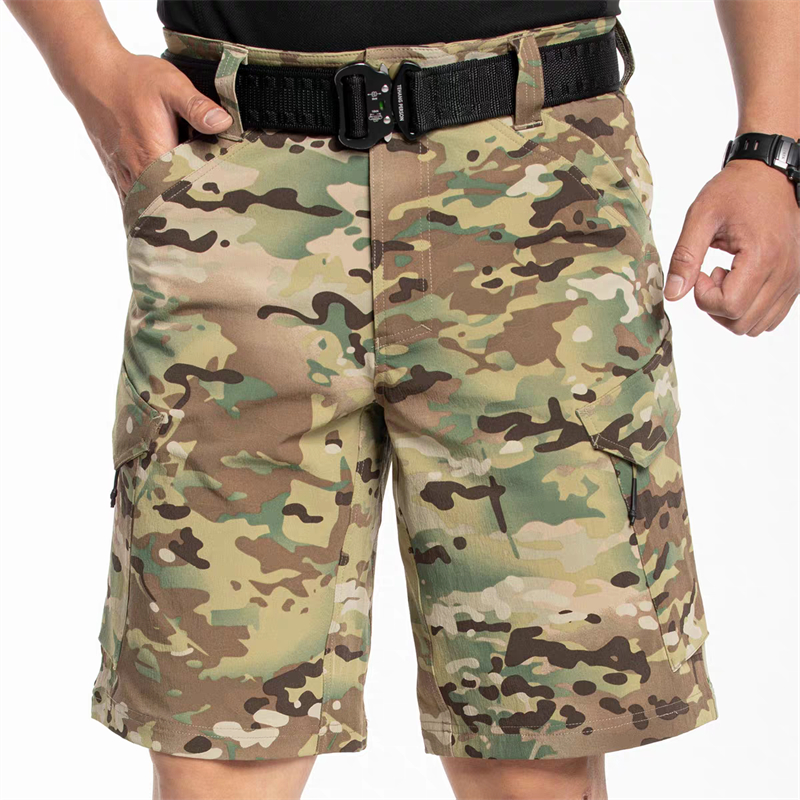 隐忍橘子皮战术短裤美式工装迷彩