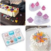 滴胶钻石模具 钻石蛋糕模具 饰 情人节蛋糕装 水果软糖 钻石糖模具