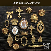 花纹浮雕 皇冠相框女人头模具 十字架宝石 欧式 翻糖硅胶模具