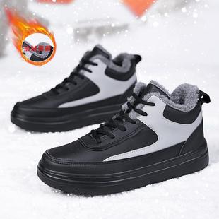 冬季加绒保暖棉鞋45大码高帮鞋46纯白色板鞋47小白运动鞋48特大号
