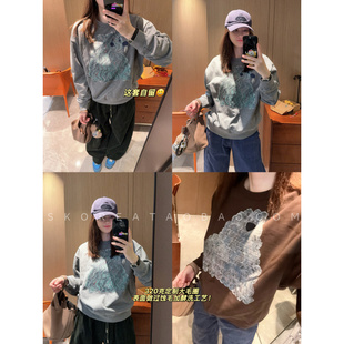 8折拒绝普通现货2025新款高品质大松狮夸张又不挑人印花毛圈卫衣