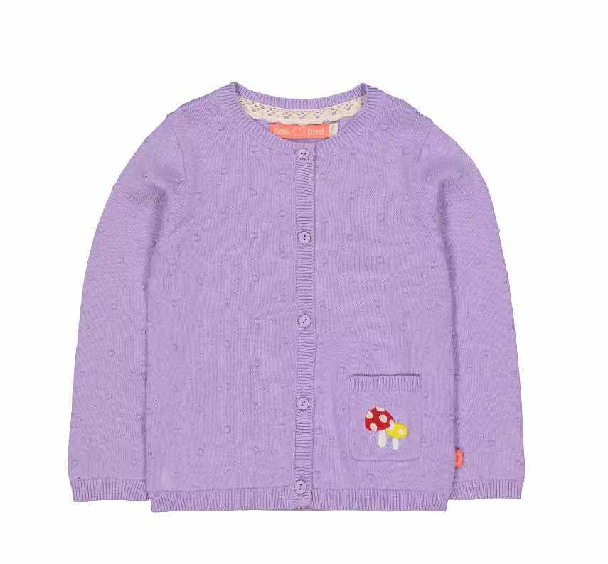 【现货】英国little bird女宝女童刺绣蘑菇百搭开衫外套薄款毛衣