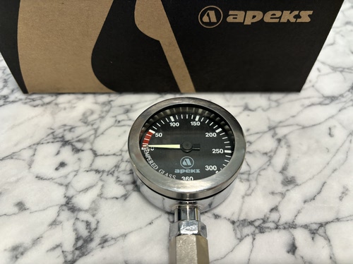 Apeks钢表气压表潜水气压表压力表潜水调节器含80Cm原厂高压管
