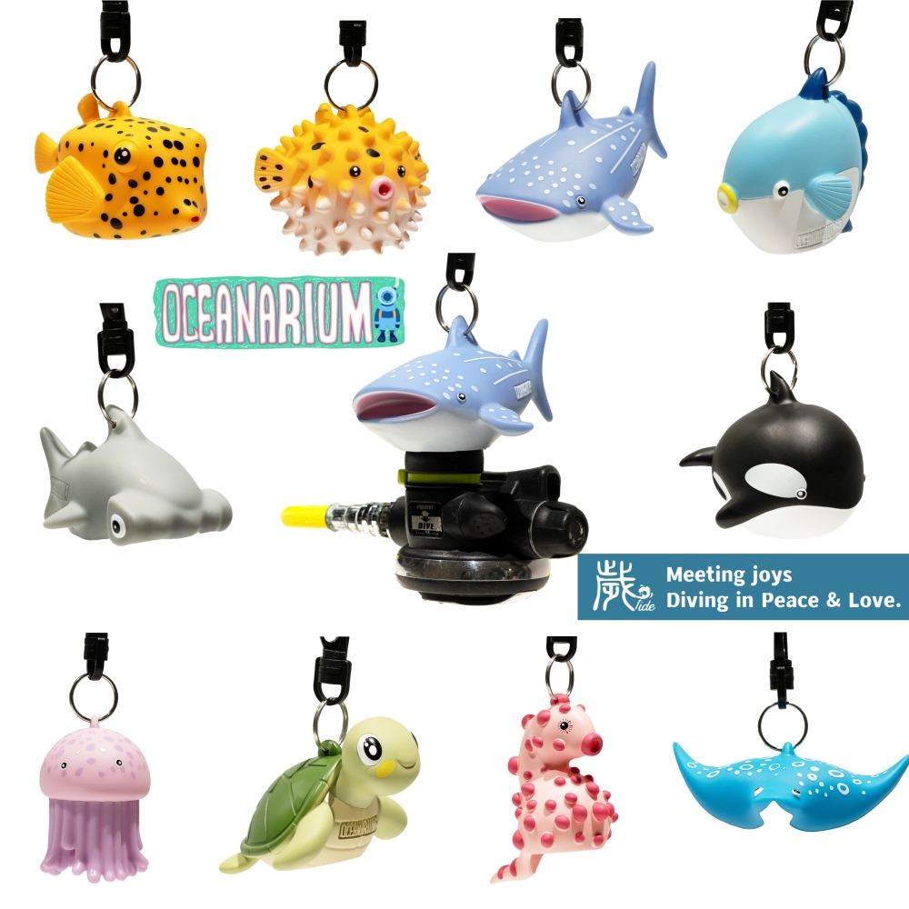 备用二级头收纳调节器咬嘴保护罩挂件海洋生物潜水配件