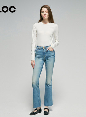 [CLOC]MOTHER DENIM Weekender高腰微喇全长牛仔裤1535-1351-GWU