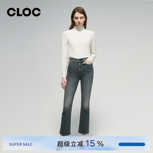 MOTHERDENIM女士高腰微喇牛仔裤