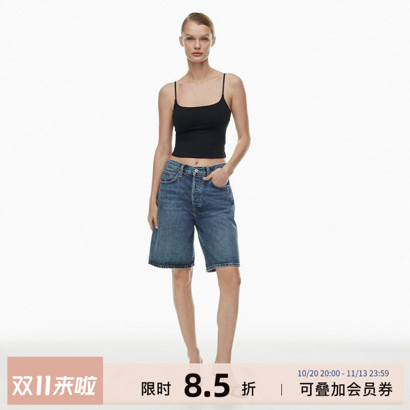 博主同款AGOLDE深蓝色骑行中裤