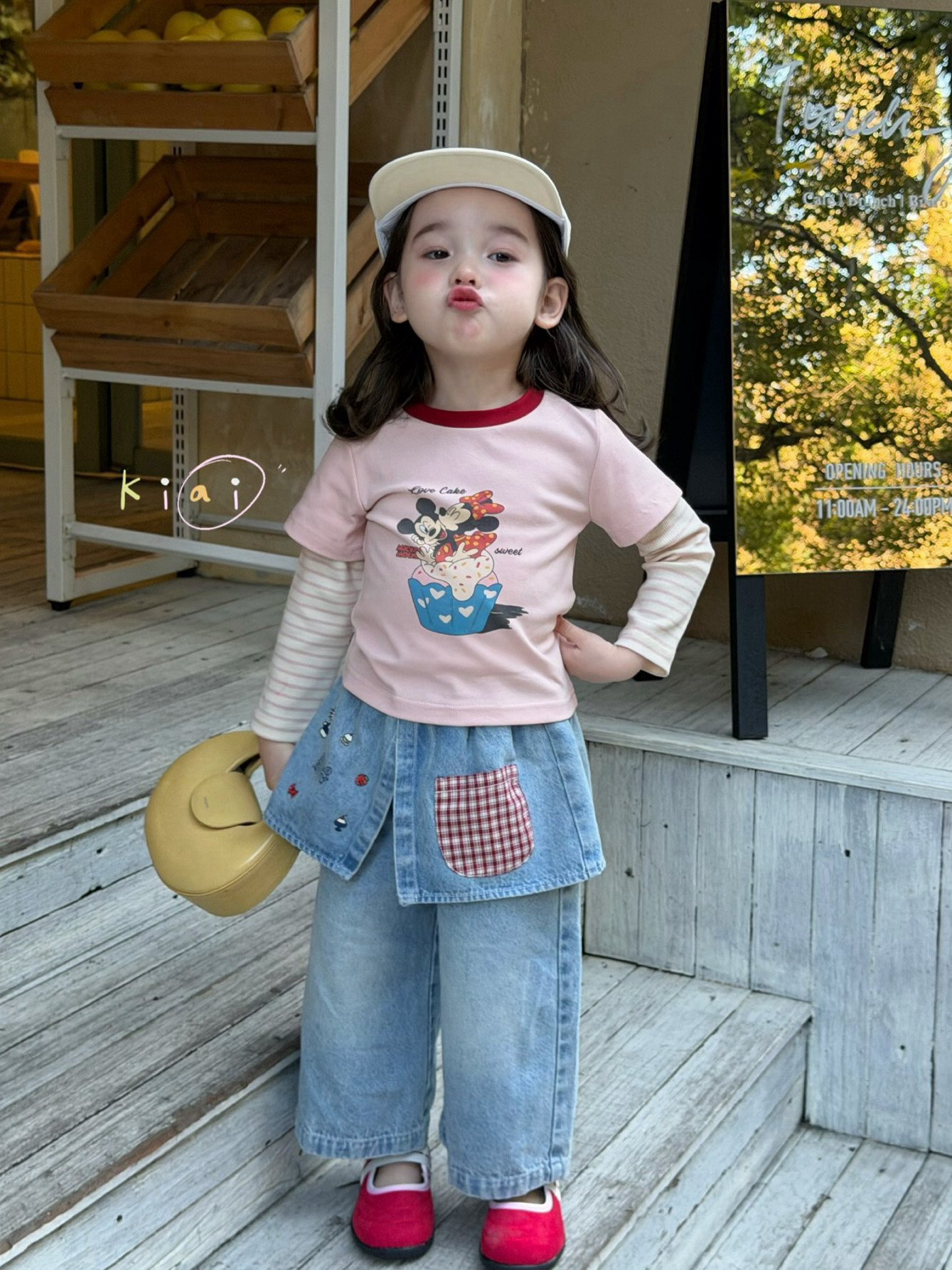 凡妈童装26春款女童小童韩版米奇假两件T恤刺绣直筒牛仔长裤裙裤,童装/婴儿装/亲子装,裤子,淘宝优惠券,粉丝福利购,淘宝优惠卷