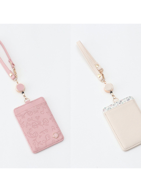 日本afternoontea米色碎花蓝色气质清新ID卡套证件套/卡包钥匙包