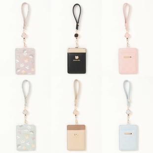 日本Paradise Picnic可爱猫咪门禁卡套证件套伸缩扣挂绳学生白领