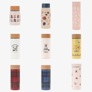 日本Afternoon tea cocoonist白色草莓粉色花卉日式不锈钢保温杯