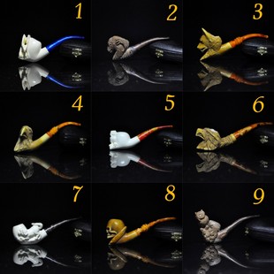 土耳其海泡石烟斗Star中小号原石动物雕刻精雕3㎜带盒封蜡包邮款