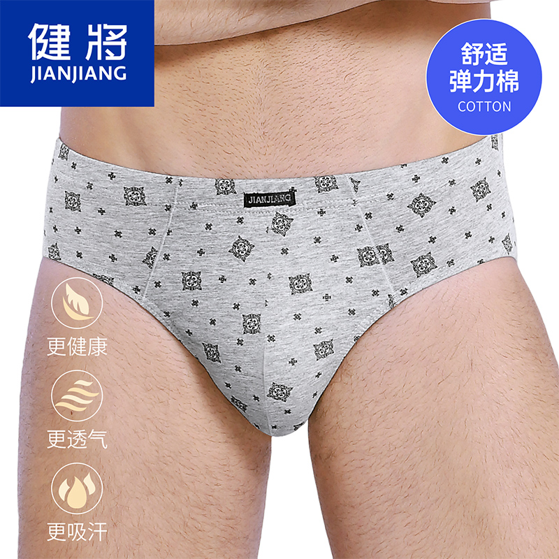 健将男士三角裤纯棉性感透气