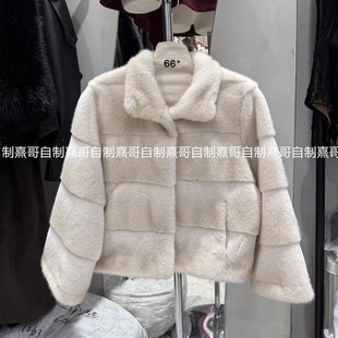 奢感名媛风层次毛毛立领外套女2026春季新款洋气上档次保暖短上衣