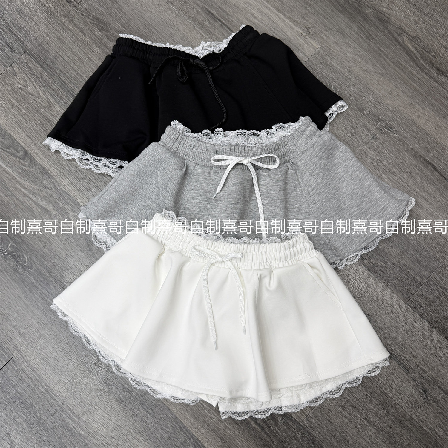 休闲运动短裙蕾丝花边松紧腰A字半身裙女百搭减龄显瘦芭蕾风裤裙