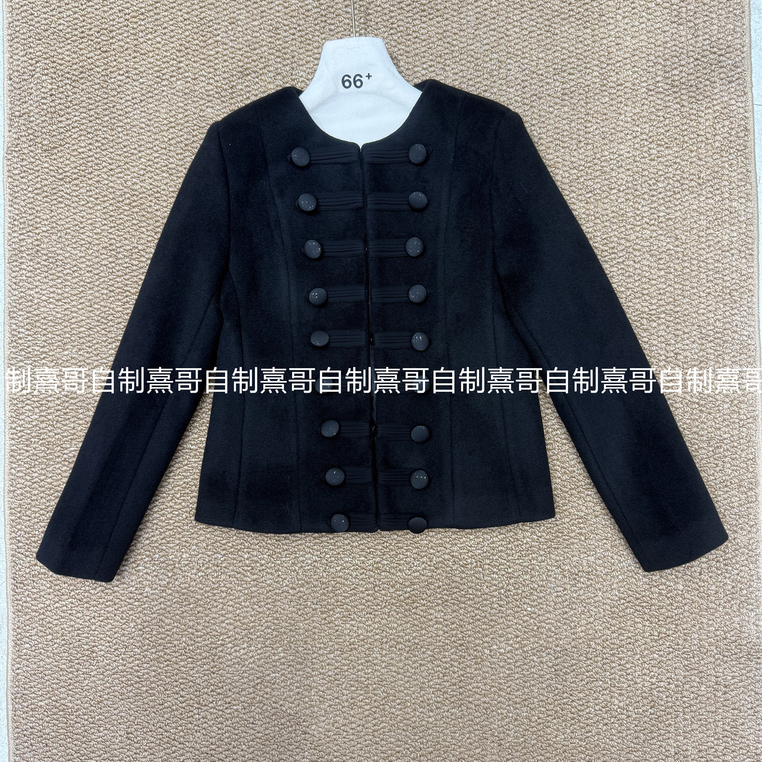 法式宫廷风黑色圆领短外套女秋冬新款高级感时尚气质名媛百搭上衣