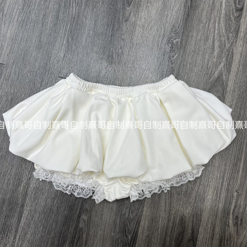 花苞裙裤白色蓬蓬半身裙女夏季新款设计感高腰显瘦a字芭蕾裤裙子