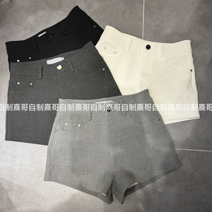 韩版高腰休闲短裤女士百搭显瘦小个子阔腿热裤春夏季薄款时尚简约