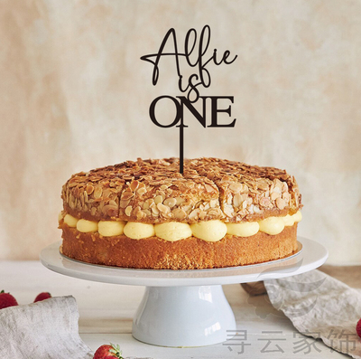 定制HappyBirthday CakeTopper生日礼物周年纪念生日派对蛋糕插牌