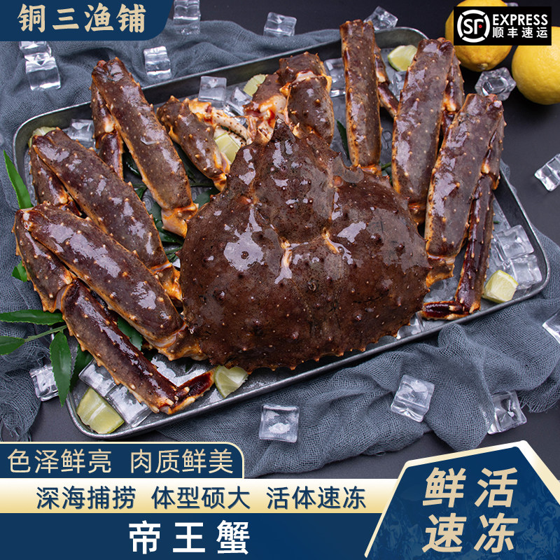 冷冻帝王蟹鲜活海鲜松叶蟹俄罗斯皇帝蟹水产1珍宝蟹螃蟹10斤特大