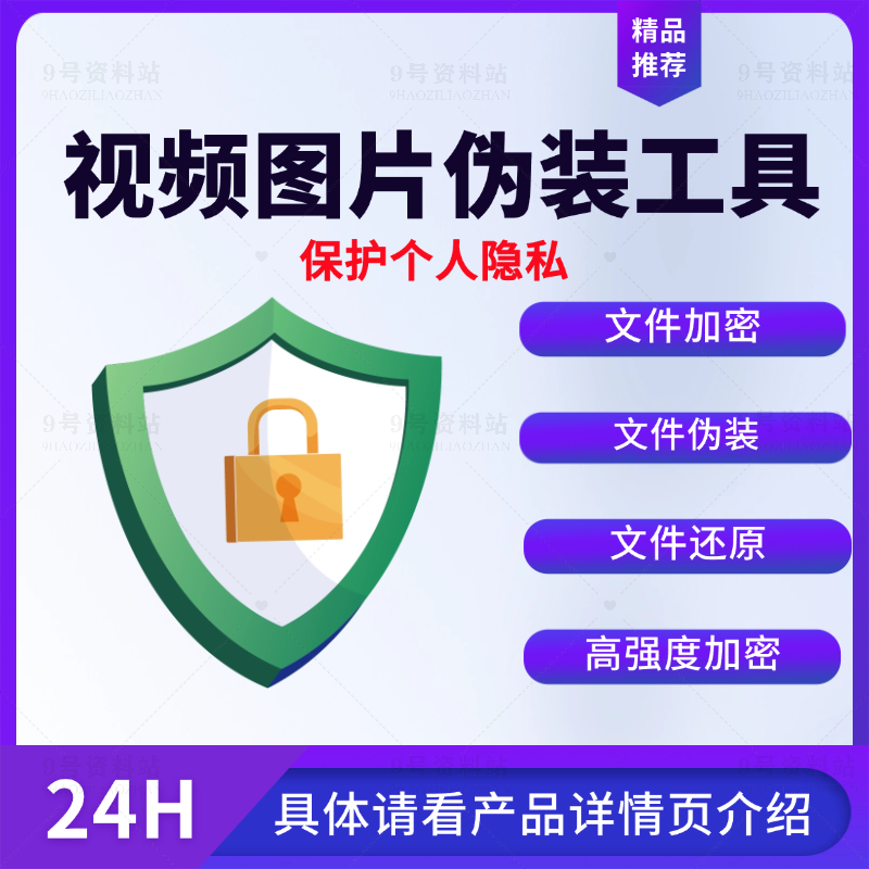 视频图片伪装工具文件加密保护个人隐私高强度加密防泄漏