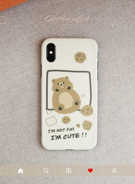 卡通可爱曲奇饼干小熊iPhone11p全包镜头手机壳适用苹果se/xsmax