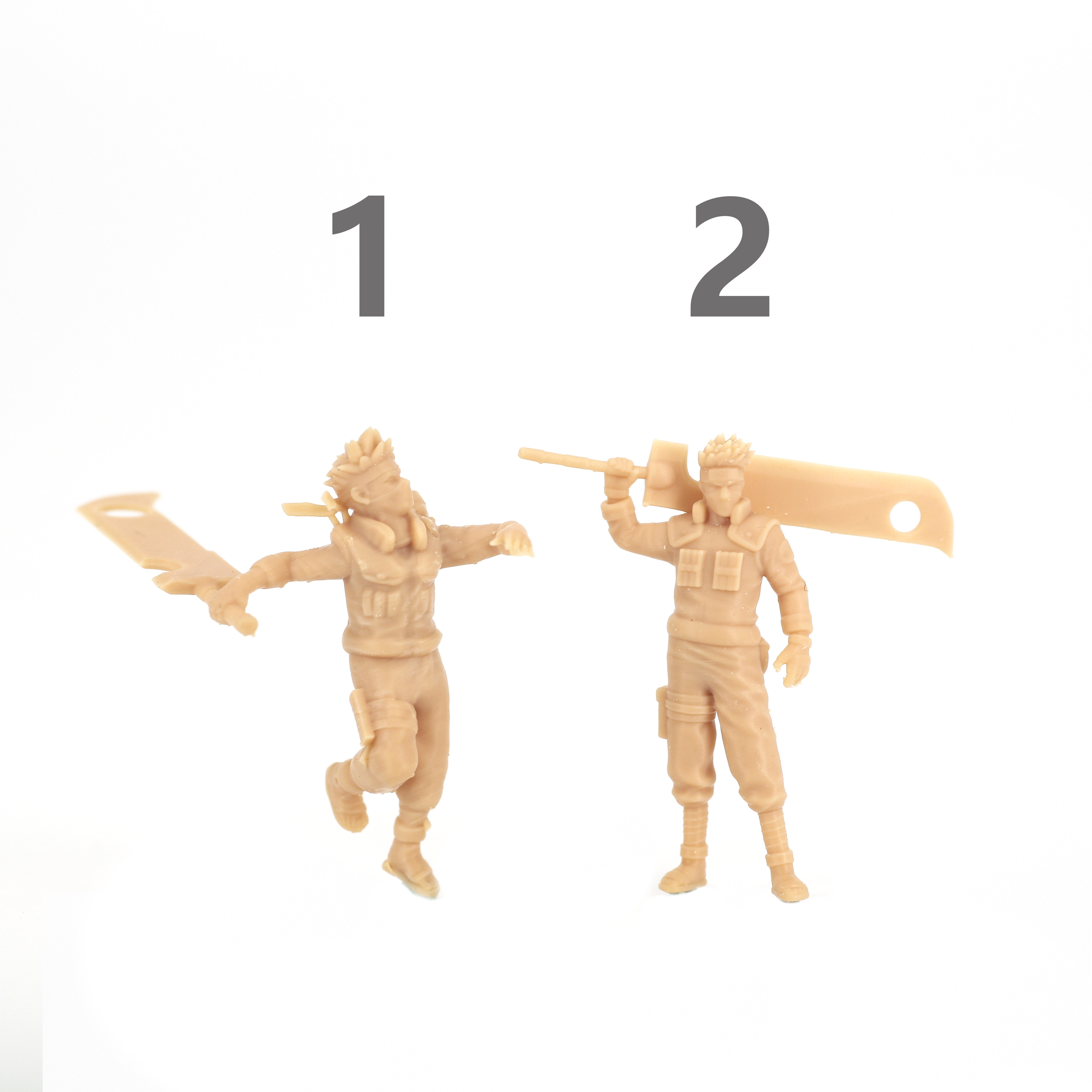 l116火影忍者旗木卡卡西扛大刀1/64人偶模型现货微缩景观沙盘小人