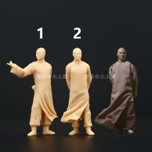 A297一代宗师霍元甲黄飞鸿1:64微缩人偶模型1:43白模沙盘公仔摆件