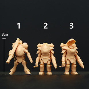 A215横山宏Ma.k机甲1:64微缩人偶模型1:43树脂白模沙盘公仔摆件