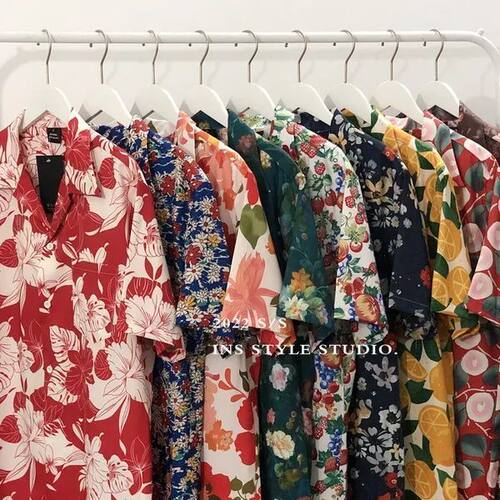 港风复古12vitage花衬衫