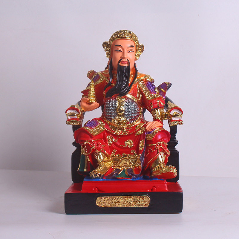 托塔天王李靖神像树脂多闻李天王佛像李大元帅毗沙门家用供奉摆件