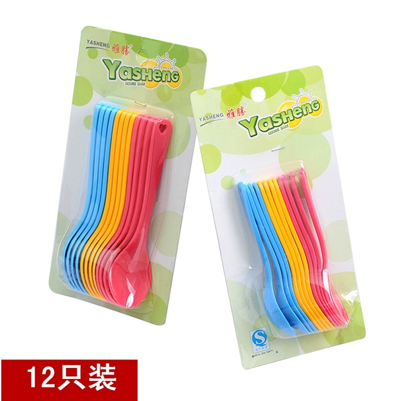 12只装环保塑料量勺儿童勺子