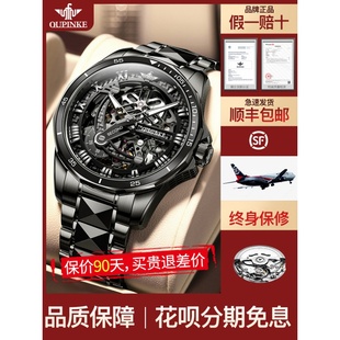 品牌名表十大 手表男机械表高级炫酷黑科技正品 瑞士新款 黑武士男式