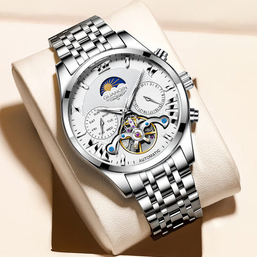瑞士冠琴手表男士机械表全自动镂