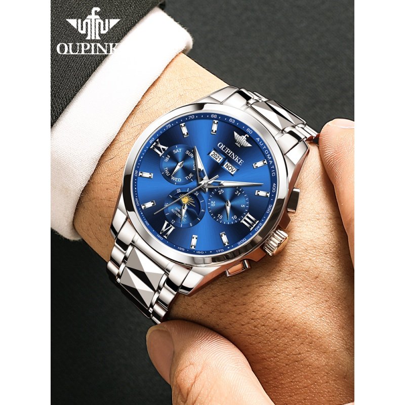 全自动手表男纯机械表陀飞轮3186