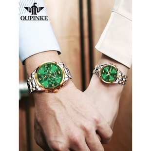 瑞士女机械表镂空情侣表欧品客手表男品牌十大男表防水女表全自动