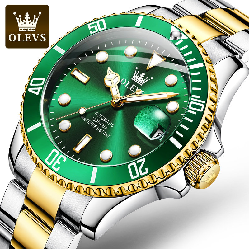 正品名牌瑞士认证绿水鬼手表男机