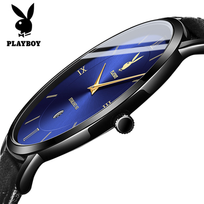 正品花花公子名牌手表男士非机械